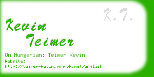 kevin teimer business card